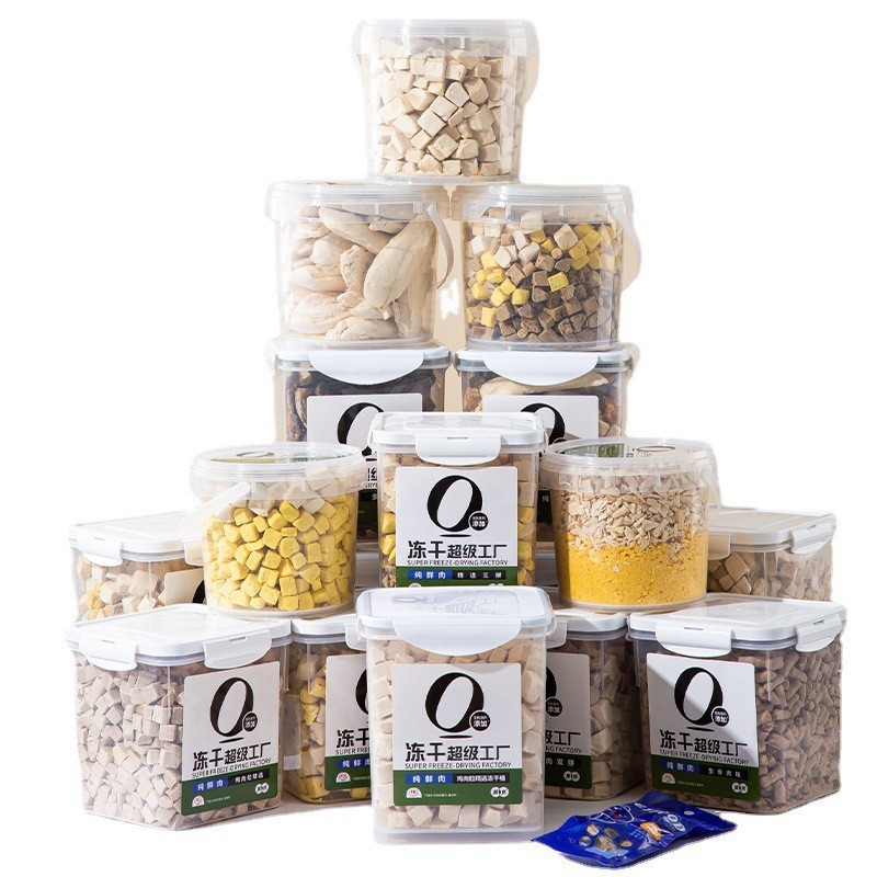 Gato congelado barril pollo granular pollo peito pequeño pescado primavera deshidratación congelado nutrición de aumento de peso bocadillos alimentos para mascotas al por mayor