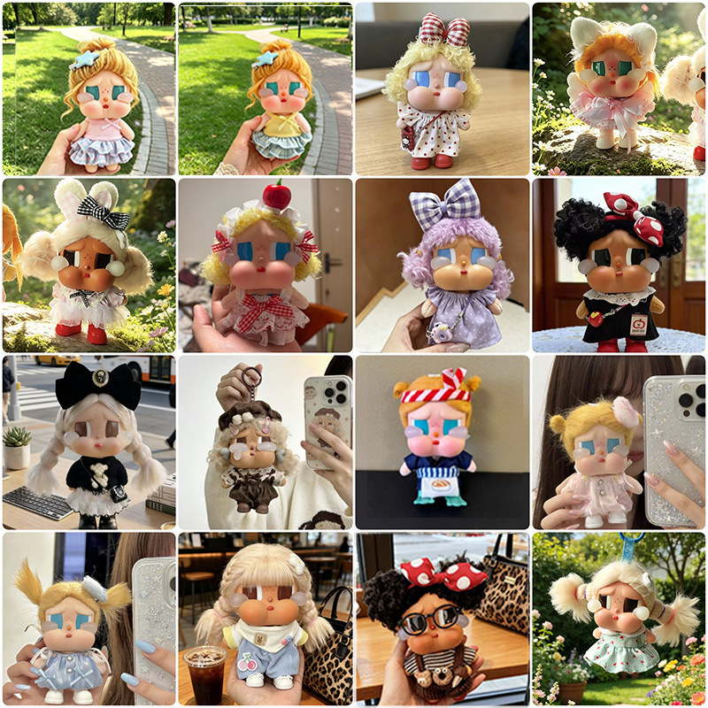【Only Doll Clothes】Trendy Toy Doll Crybaby Series Vinyl Doll Changeable Outfits Versatile Crying Doll Clothes Set
