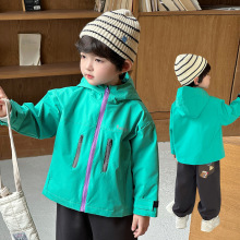 秋季儿童外套男户外运动三防上衣2025秋款新品A类连帽夹克童装