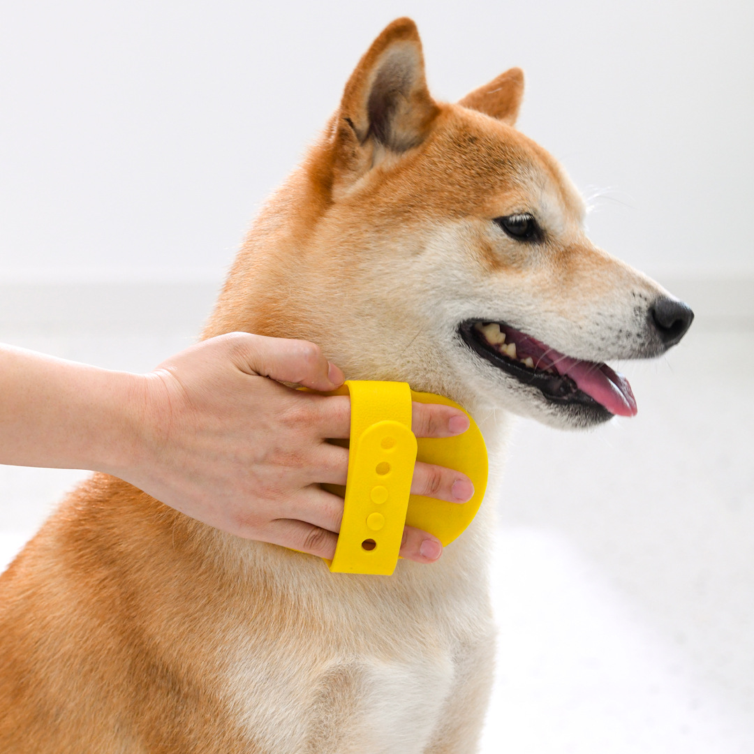 Meianju Masaje de baño de mascotas Peine de aguja Masaje de limpieza para perros y gatos de pelo flotante Baño universal Suministros para mascotas