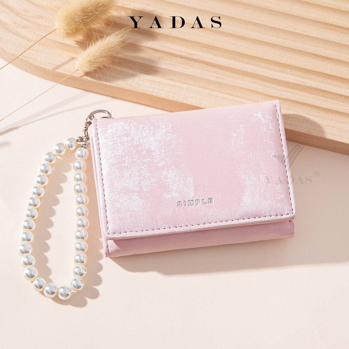 [Colgante de Perla] Nuevo tarjetero de moda de alta gama, almacenamiento portátil, billetera de lujo para mujer.