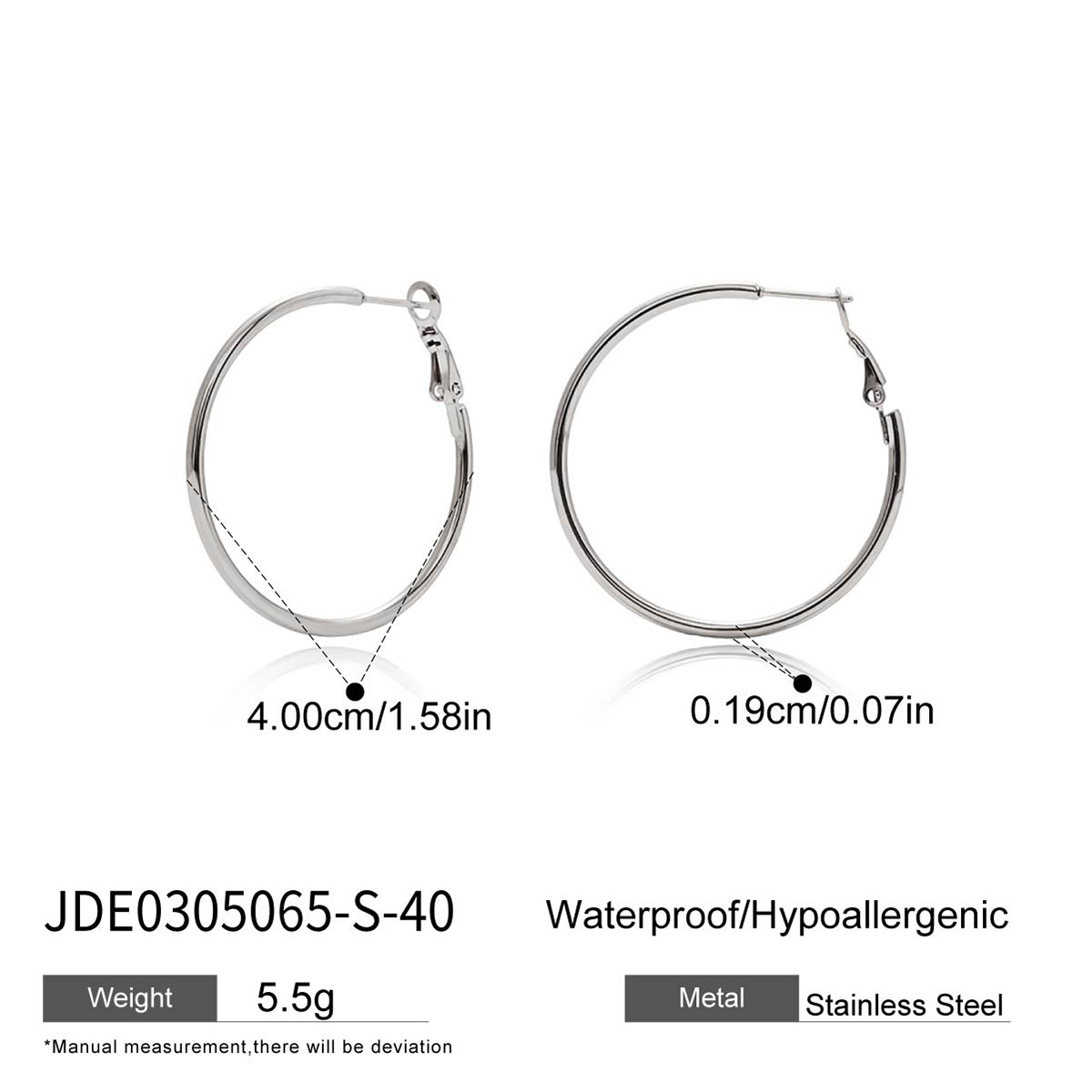 Wanxing Europa y los Estados Unidos transfronterizos aretes de acero inoxidable grandes círculos ligeros de lujo joyas de alta calidad nicho de diseño de orejas de acero de titanio