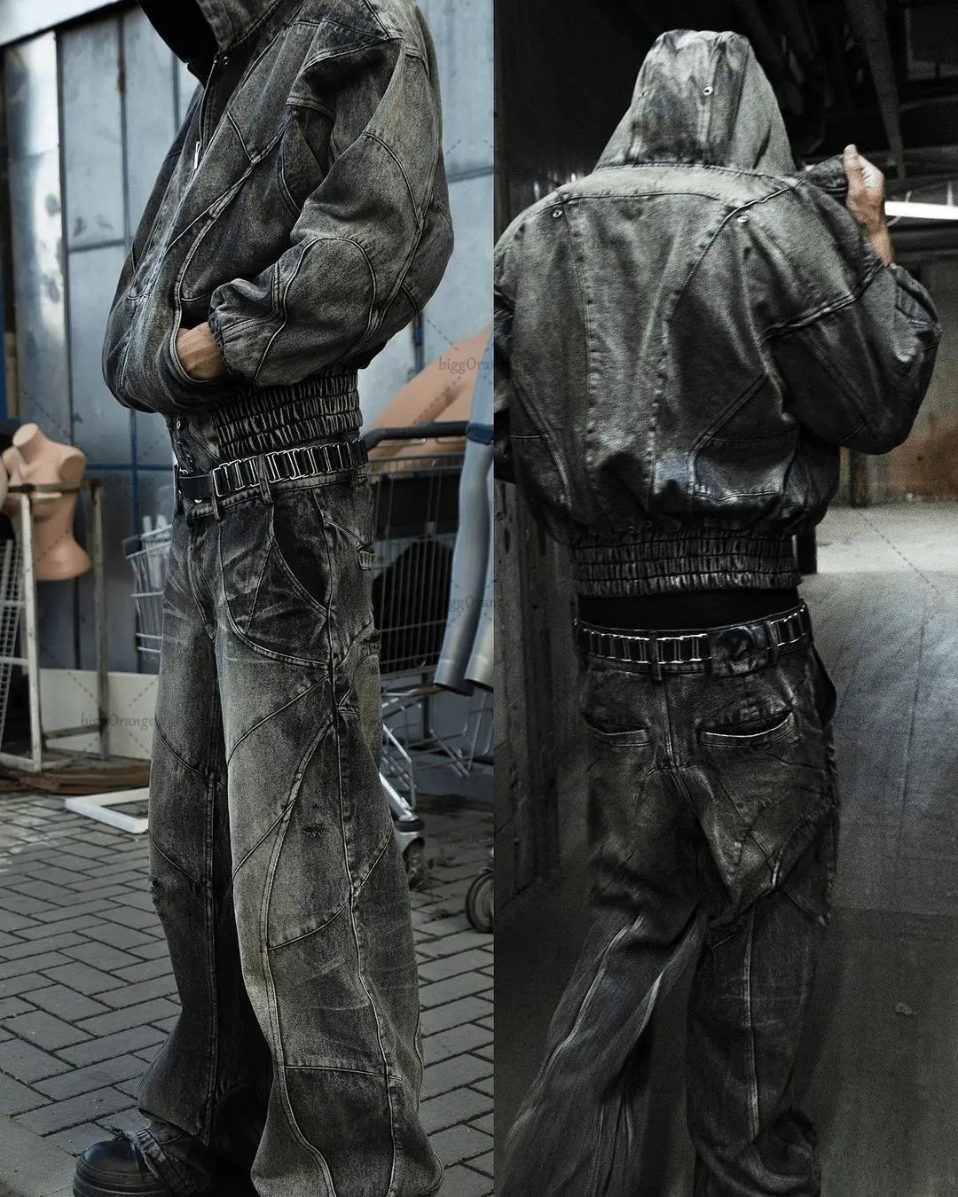 Gothic High-Waist Wide-Leg Trousers For Men Dark Trendy Retro Washed Loose Long Pants For American Street Style_mkmklike.com