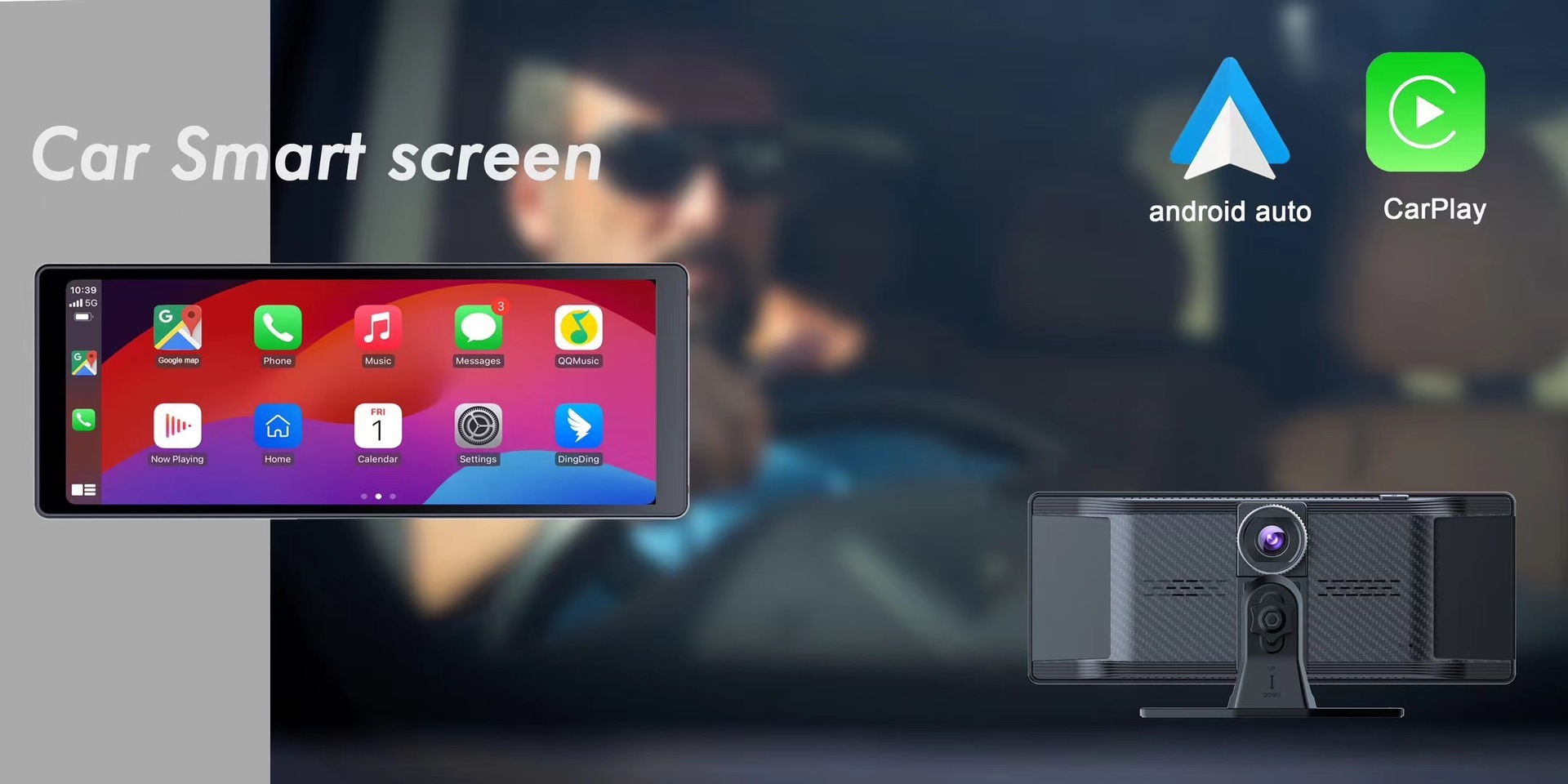 Cross-Border Driving Recorder Carplay Center Console 10.26inch Wireless Bluetooth Smart Screen Car Recorder