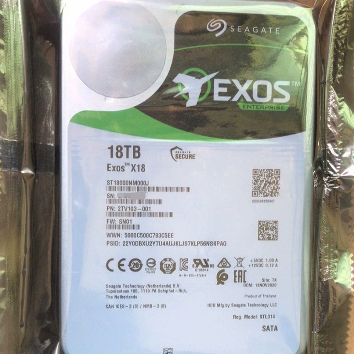 Корпоративный Helium HDD Seagate Exos, ёмкость 6–24 ТБ, 3,5" серверный диск