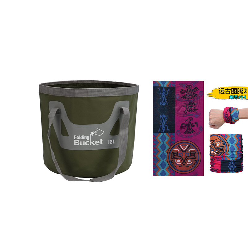 新型手提げ旅行袋釣り桶折り畳みバケツバッグ屋外便利旅行洗車バケツ屋外防水袋
