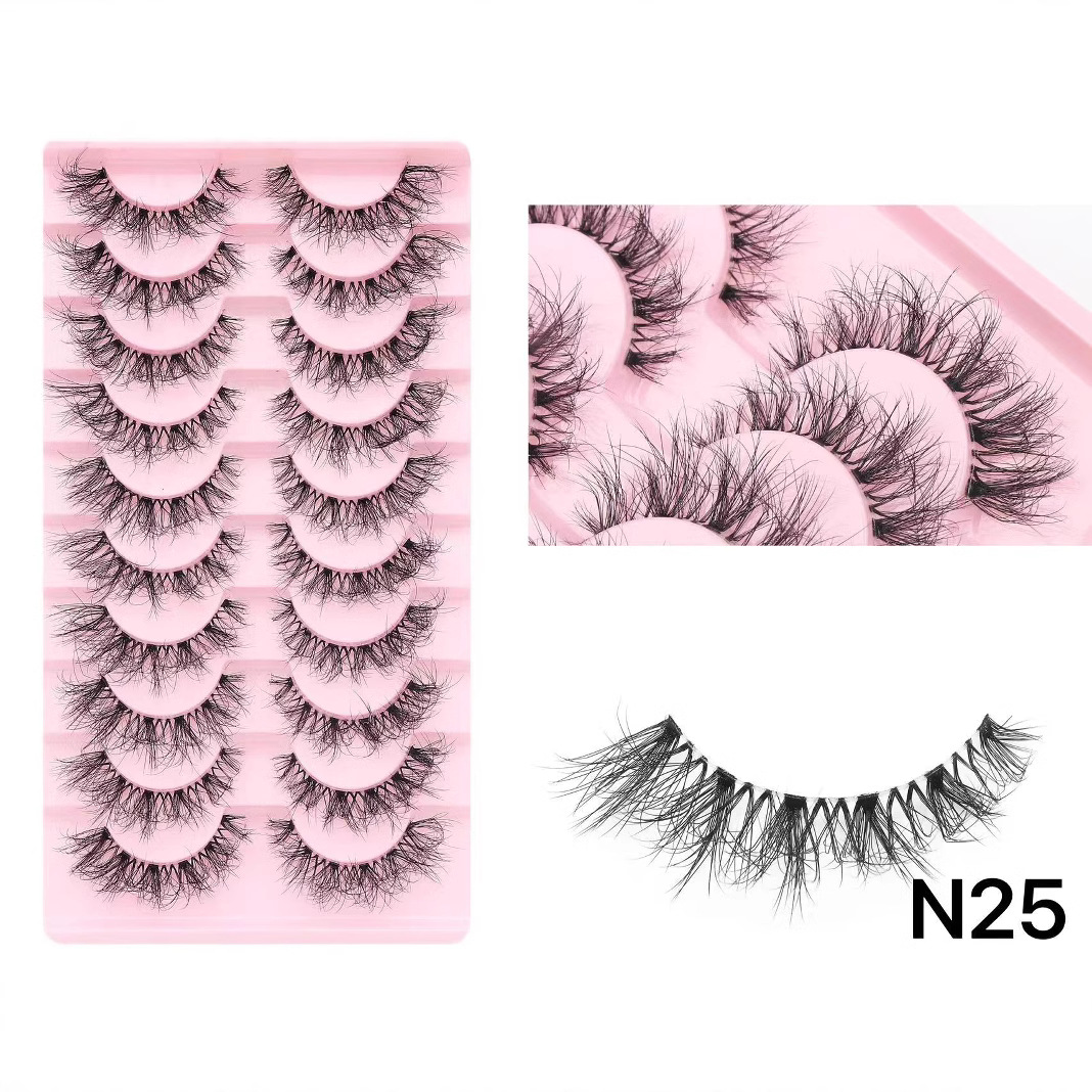 Pestañas postizas de dibujos animados de Venta caliente transfronteriza pestañas de simulación natural sucia pestañas rizadas pestañas postizas gruesas