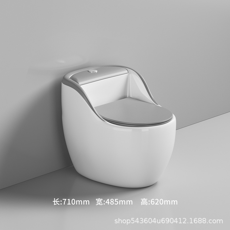 Nuevo hogar inodoro de descarga ultra-alto sifón inodoro Mute desodorante de ahorro de agua de tipo huevo de gran diámetro Baño