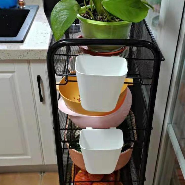 小推车放菜置物架厨房落地多层收纳架移动带轮家用多功能零食批发|undefined