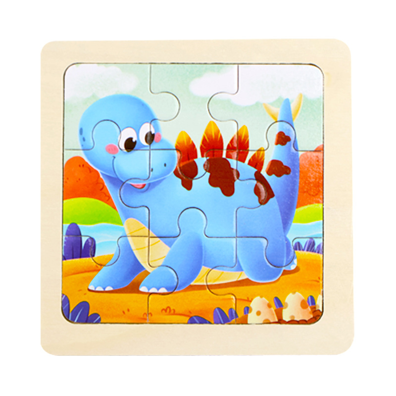 Fábrica directa de niños pequeños 9 piezas de dibujos animados de madera plano rompecabezas puzzle puzzle juguetes de educación temprana para bebés image 28