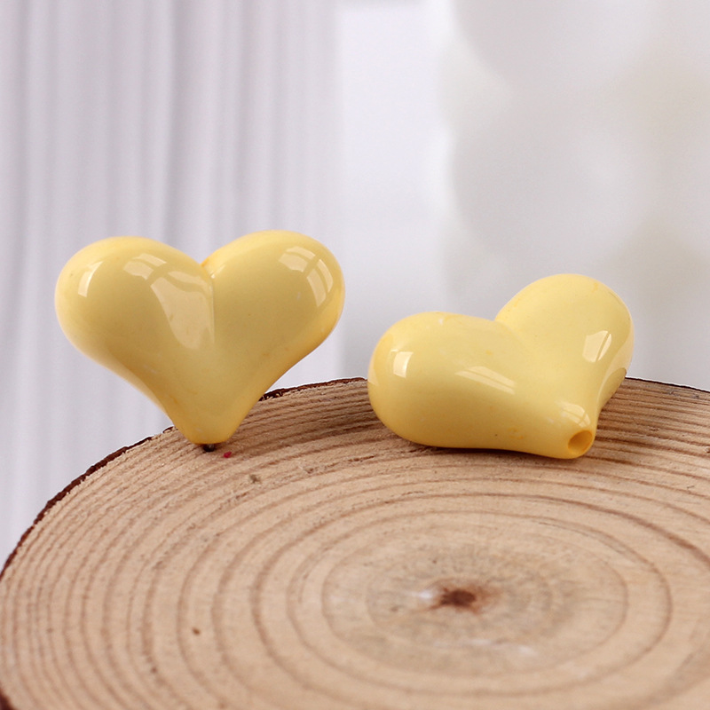 2g Weight Beads Jewelry Making Type DIY Ornament Accessories Classification 1 Piece Quantity Acrylic Material Heart Shape Pattern All Seasons Season Sweet, Simple Style Style 1 Piece Acrylic Heart Shape Beads DIY Ornament Accessories 9