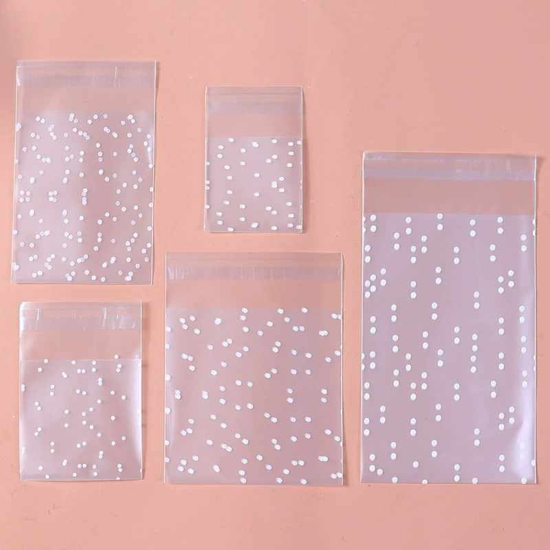 Спотовая точечная мельница самоклеящая сумка OPP выпечка печенье сумка белый волновой точка точка точечная матовая самоклеящая сумка для крупного рогатого скота