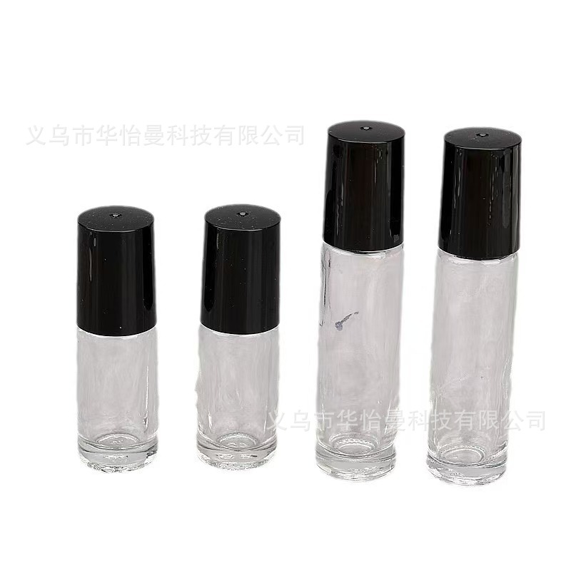 滚珠分装瓶空瓶高档走珠玻璃瓶避光精油小样分装瓶便携瓶直圆瓶