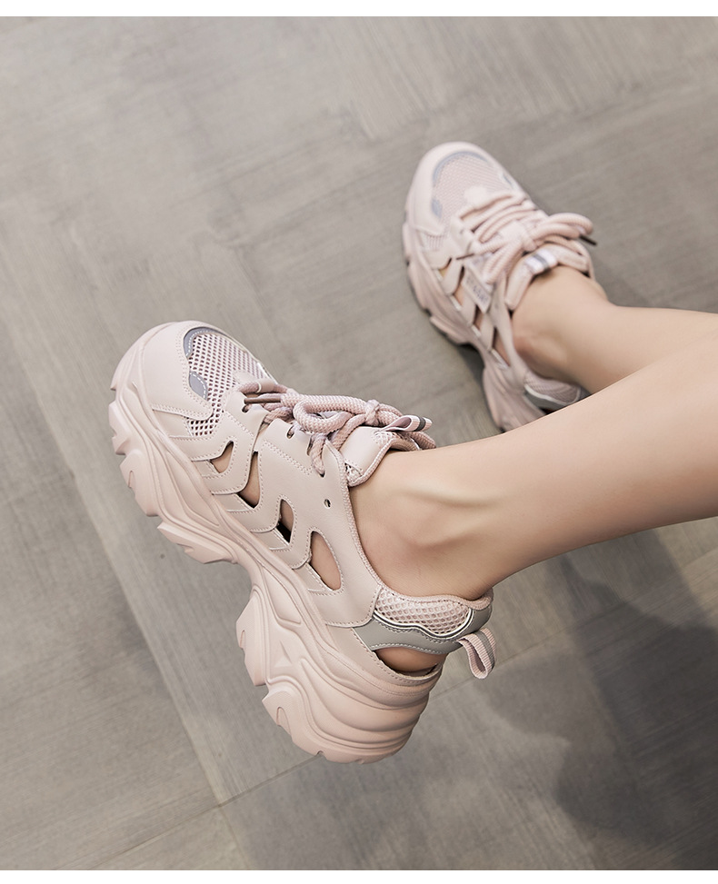 Giày sneaker nữ đế dày phong cách chunky, lưới thoáng khí mùa hè 2025 — Màu xanh lá cây [phiên bản nâng cấp], SSC2112E5K màu tím nhạt rỗng thoáng khí, SSC2112E5K màu xanh lá cây rỗng thoáng khí, Màu tím nhạt [phiên bản nâng cấp] chi tiết 10