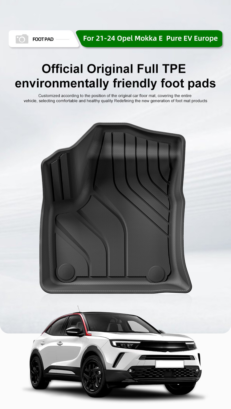 Car Floor Mats for 21-24 Opel Mokka E TPE