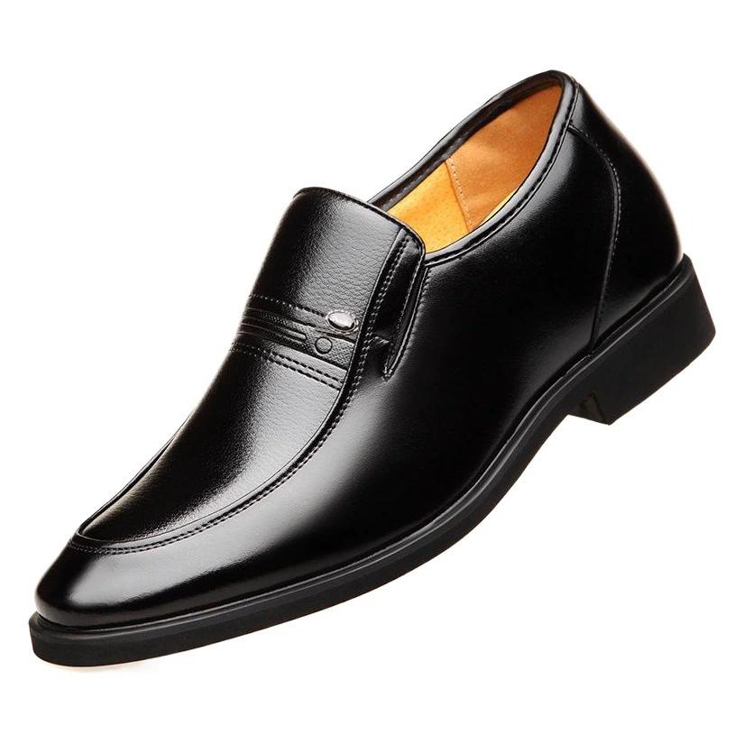 Весенне-летняя мужская кожаная обувь, мужское деловое платье, увеличивающее внутренний рост, Повседневная Молодежная обувь для увеличения роста для пап среднего и пожилого возраста