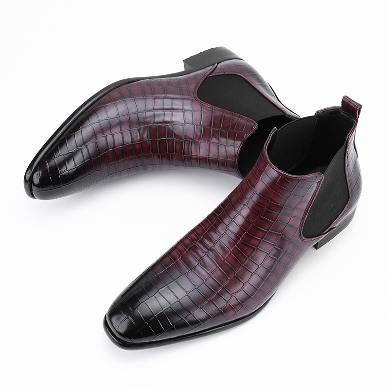 Stivali da uomo Scarpe da uomo con testa quadrata piccola tutti gli stivaletti da uomo alla moda_voghion.com