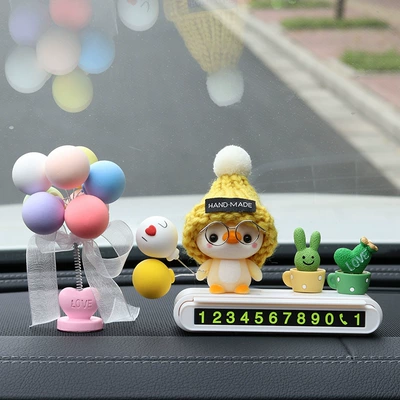 plate, cute car license plate, Nömrəli dayanma kartı - yellow-capped-penguin-white-parking-sign-green-plants-colorful-bobblehead-balloons