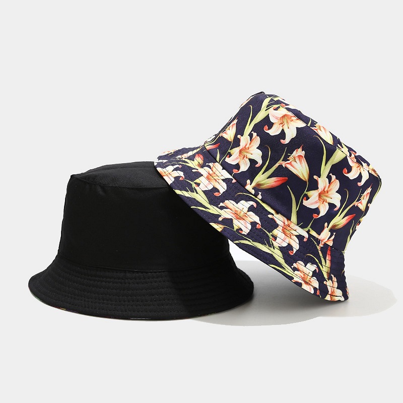 Women's Fashion Graffiti Double-sided Wide Eaves Bucket Hat display picture 5