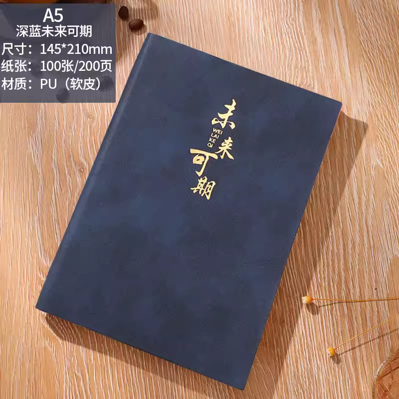 Cuaderno con Estampado Dorado, Logotipo Personalizable, Juego de Caja de Regalo, Oficina de Negocios Corporativa, Bloc de Notas A5 de Estilo Chino, Diseño Simple.