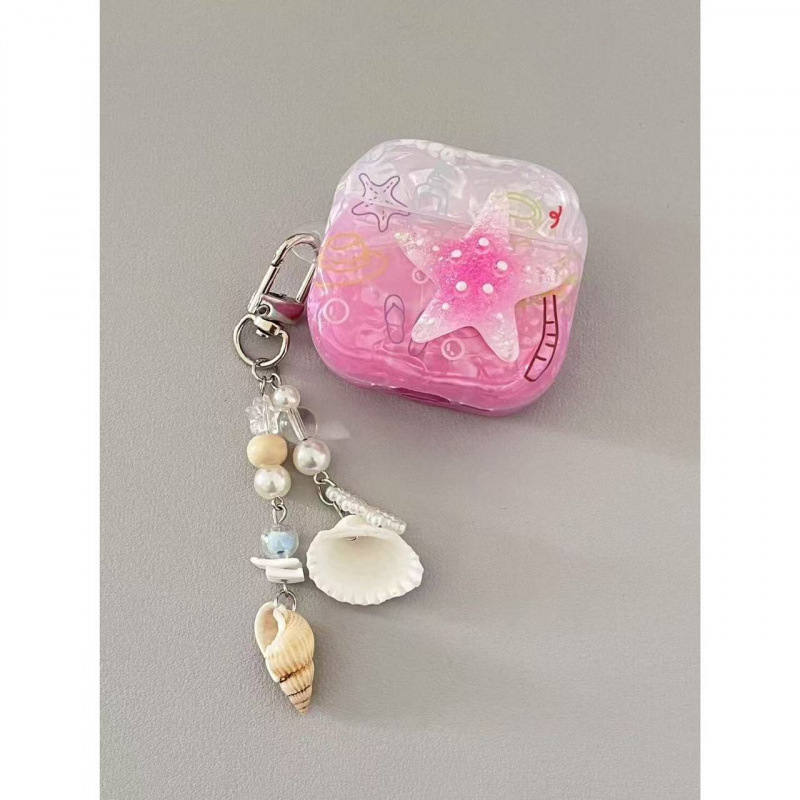 Inswind Cute Pink Starfish Shell Case para AirPods 1 / 2 / 3 / 4 / pro / pro2 Case