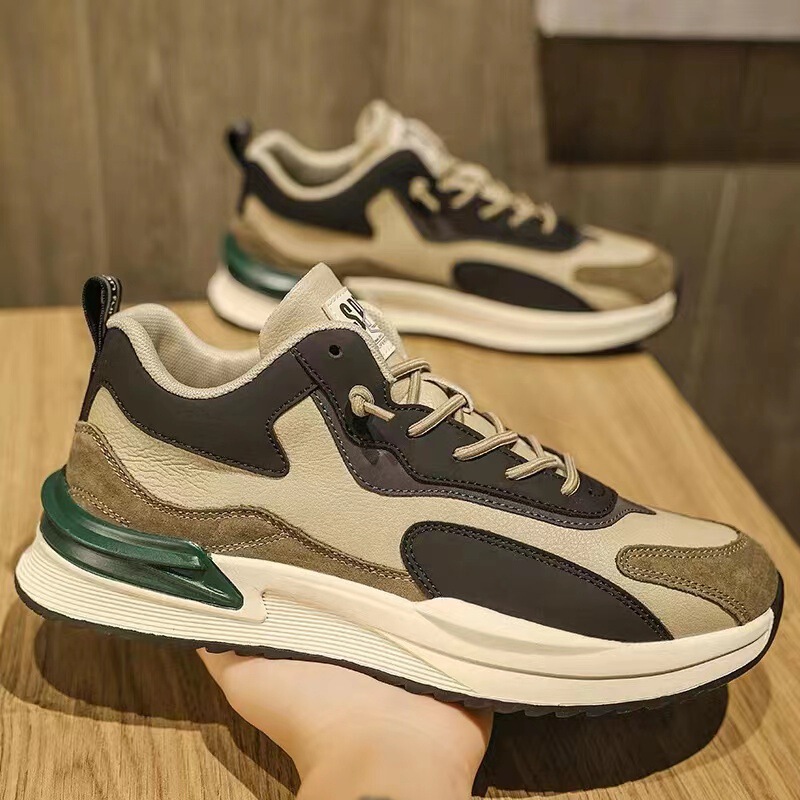 Men's shoes argan shoes Korean fashion casual shoes thick sole increased leather surface sneaker all-matching student shoes daddy shoes men Men's shoes argan shoes Korean fashion casual shoes thick sole increased leather surface sneaker all-matching student shoes daddy shoes men