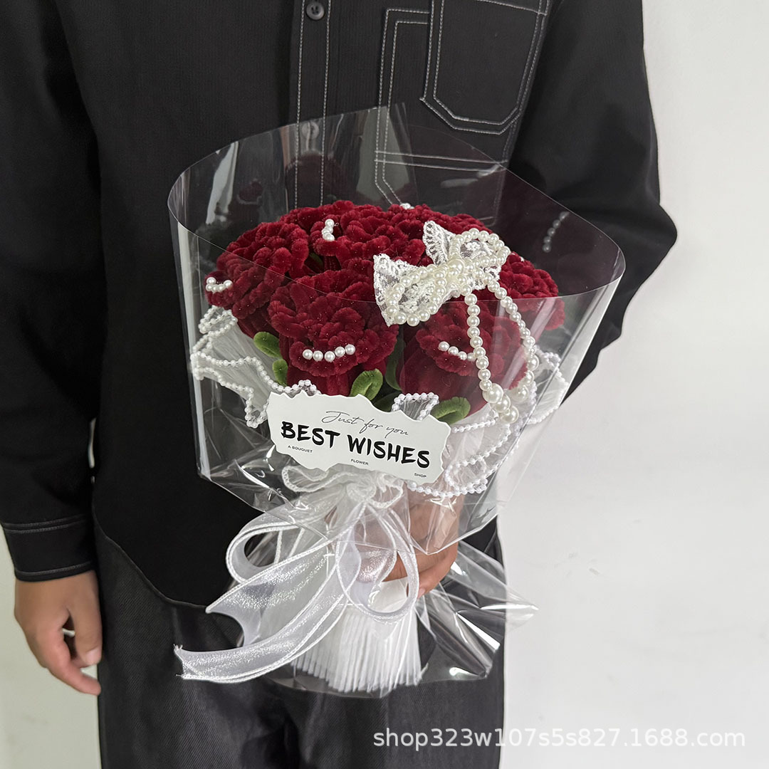 扭棒手工玫瑰成品花束女孩闺蜜生日礼物送女友情人节毕业拍照