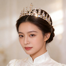 新娘头饰公主水钻皇冠 女王生日发箍 简约头箍王冠韩式婚礼发饰