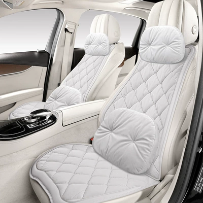 Accessories High-End Decoration Warm Seat | Wool pad - universal-dd-rhombus-fluffy-feather-rhombus-gray-1-headrest