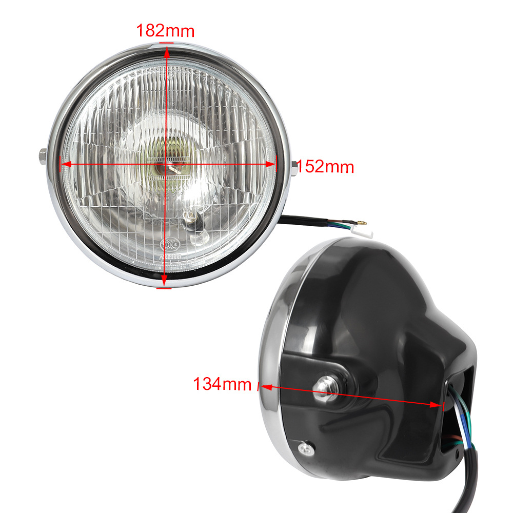 Motorcycle headlight 7-inch modified round lamp accessories applicable to Hao Lu ba ling Jue mu EN125-2F-3A front lamp general manager