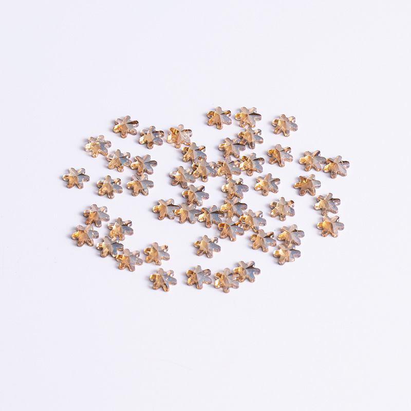 눈송이 5*5mm 샴페인 평면 바닥 특수 모양 [ZX049-34]