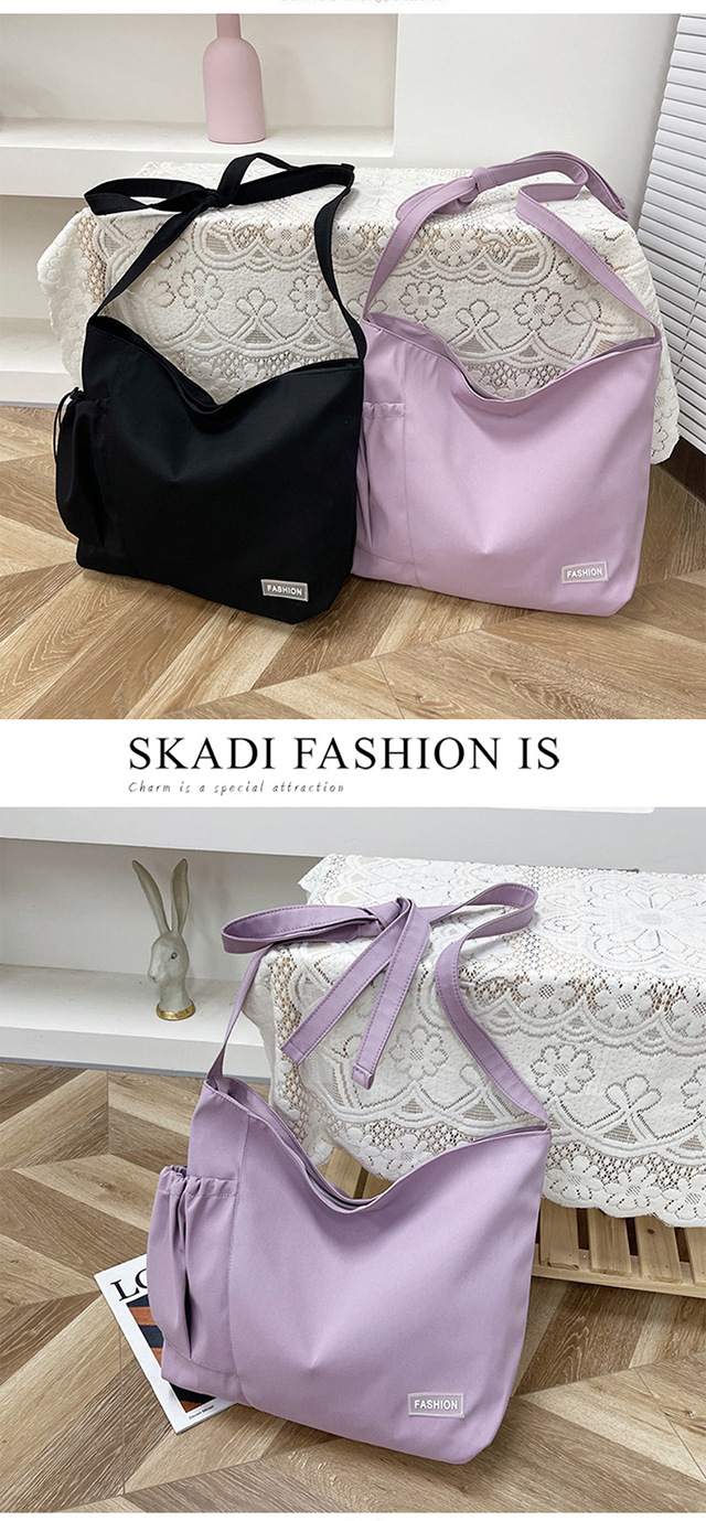 Spring and summer women's bags, ins-style, niche design sense canvas bags, drawstring single-shoulder bags, crossbody bags, college student class bags undefined
