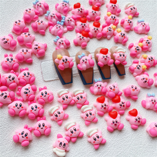 Japanese-style nail art cartoon accessories small size cute pastel pink adorable small cartoon INS anime rabbit animal cartoon DIY nails