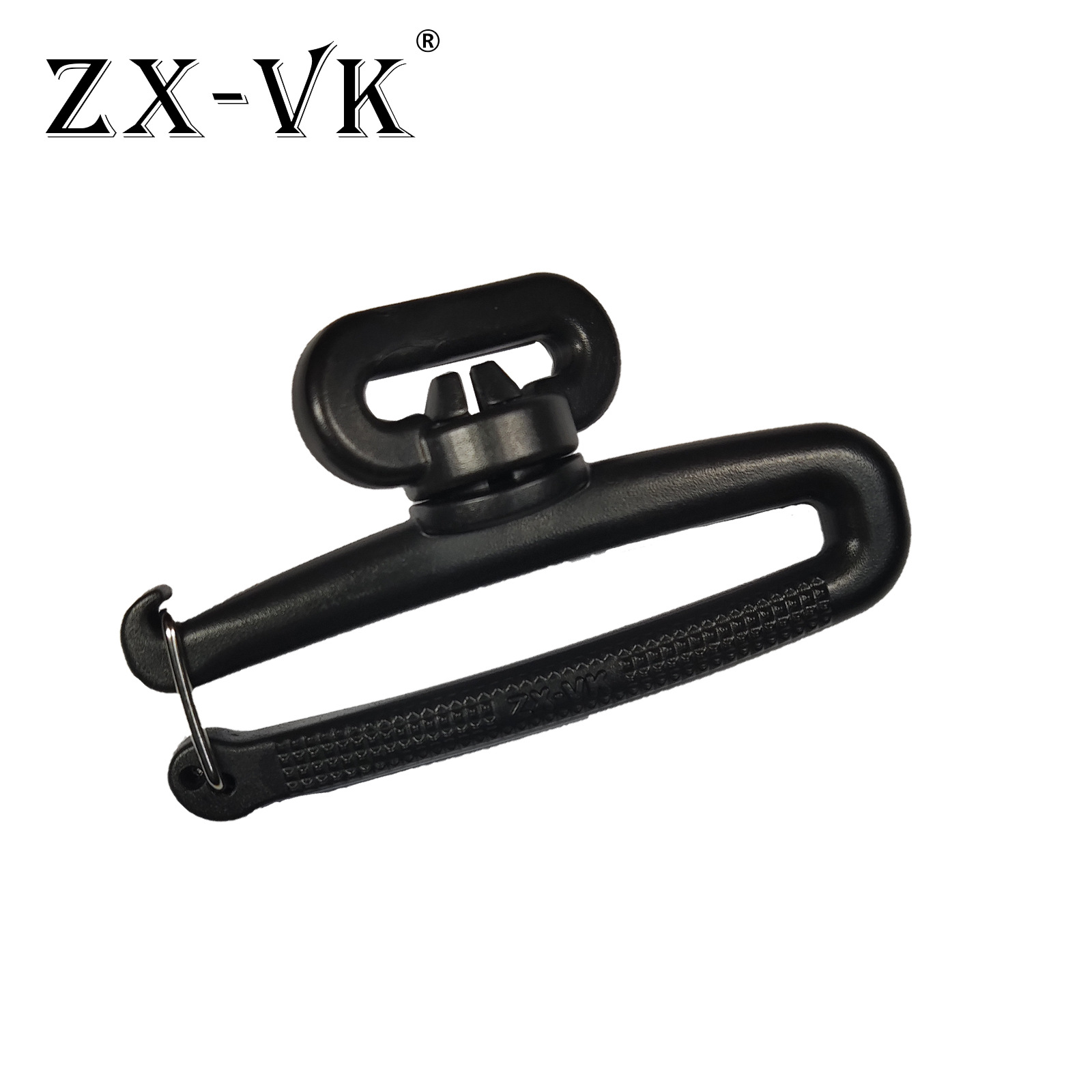 Directo de fábrica de plástico giratorio gancho hebilla accesorios de equipaje mochila gancho negro POM gancho de plástico perro hebilla