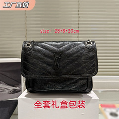 杨树林包包时尚niki斜挎包通勤邮差包大容量女包高级感手提包轻奢