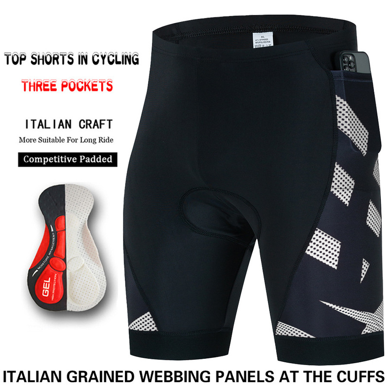 Three-Pocket Cycling Shorts for Men, Quick-Drying, Wear-Resistant, Outdoor Cycling Sports Shorts, Professional Cycling Gear, Direct Supply from the Manufacturer Three-Pocket Cycling Shorts for Men, Quick-Drying, Wear-Resistant, Outdoor Cycling Sports Shorts, Professional Cycling Gear, Direct Supply from the Manufacturer