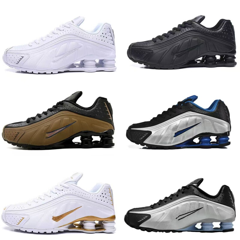 Putian Shoes Cross-Border Export Shox R4 Air Column Shoes Heightening Sports Shoes Bouncing Spring Effect Column Shoes