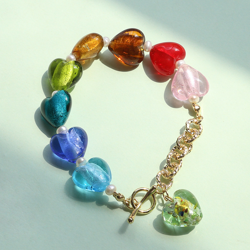 60g Weight Beads Jewelry Making Type Beaded Classification 10 PCS/Package Quantity Plastic, Resin Material Heart Shape Pattern All Seasons Season Vacation, Classic Style Style 10 PCS/Package Plastic Resin Heart Shape Beaded Beads 1