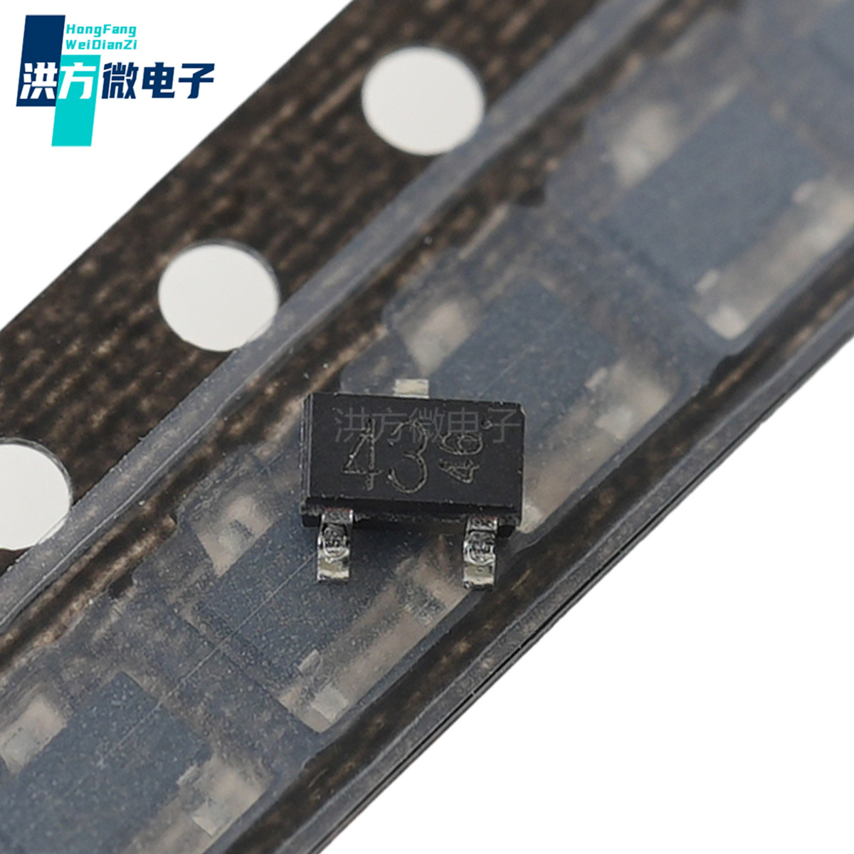 DTC143XKAT146丝印43 TO-236-3 50V 2.5V 100mA 200mW NPN晶体管