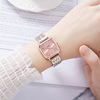 Fashionable square swiss watch, bracelet, women's watch, city style, simple and elegant design, thin strap, Birthday gift
