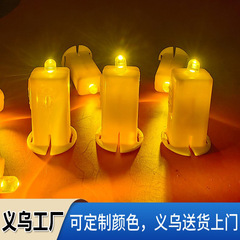 中秋提灯部品LED電子七彩電球高亮電子ろうそくDIY児童提灯灯芯小黄灯