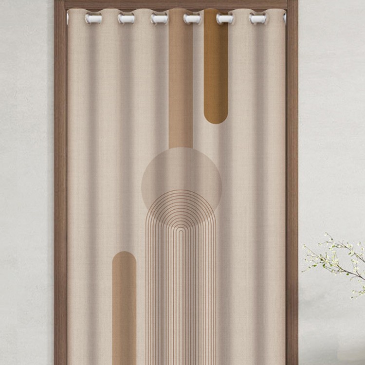 Wabi-Sabi Style Light Luxury High-End Bedroom Door Curtain Partition Curtain Simple Room Home Toilet Blocking Curtain No Drilling Required