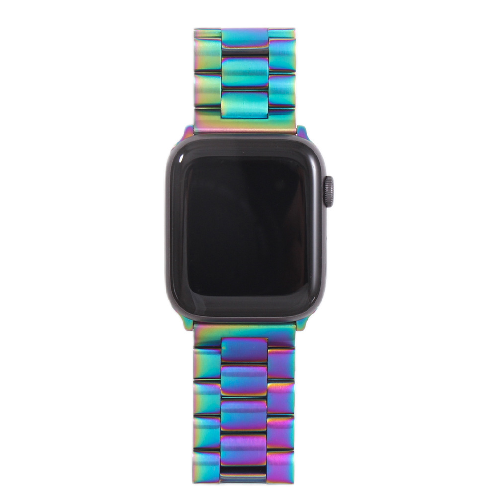 210g Weight Stainless Steel, Steel Belt Strap Material Watch band Classification 304 Stainless Steel, Metal Material Solid Color, Apple Pattern Elegant Style Elegant Solid Color Apple Stainless Steel Steel Belt Watch Band 10