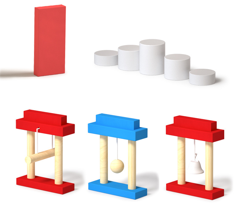 Large Wooden Building Blocks And Domino Set For Kids Educational_voghion.com