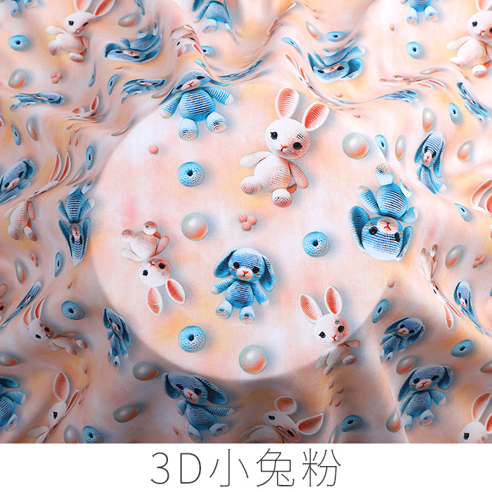 3D kelinci merah muda