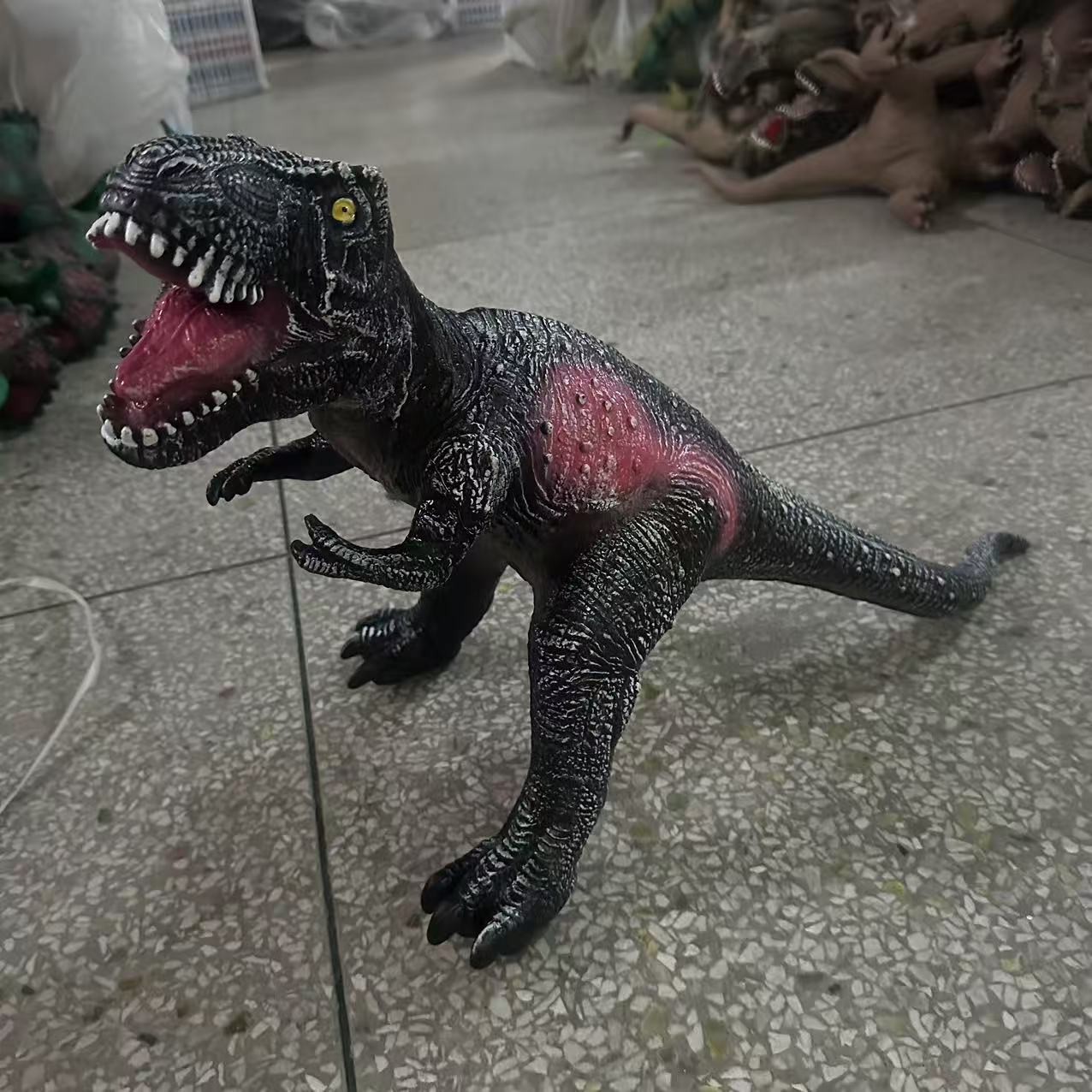 Juguete de dinosaurio grande y realista de goma suave, modelo de animal con música y cuentos, para la educación temprana de niños y niñas, Tiranosaurio Rex