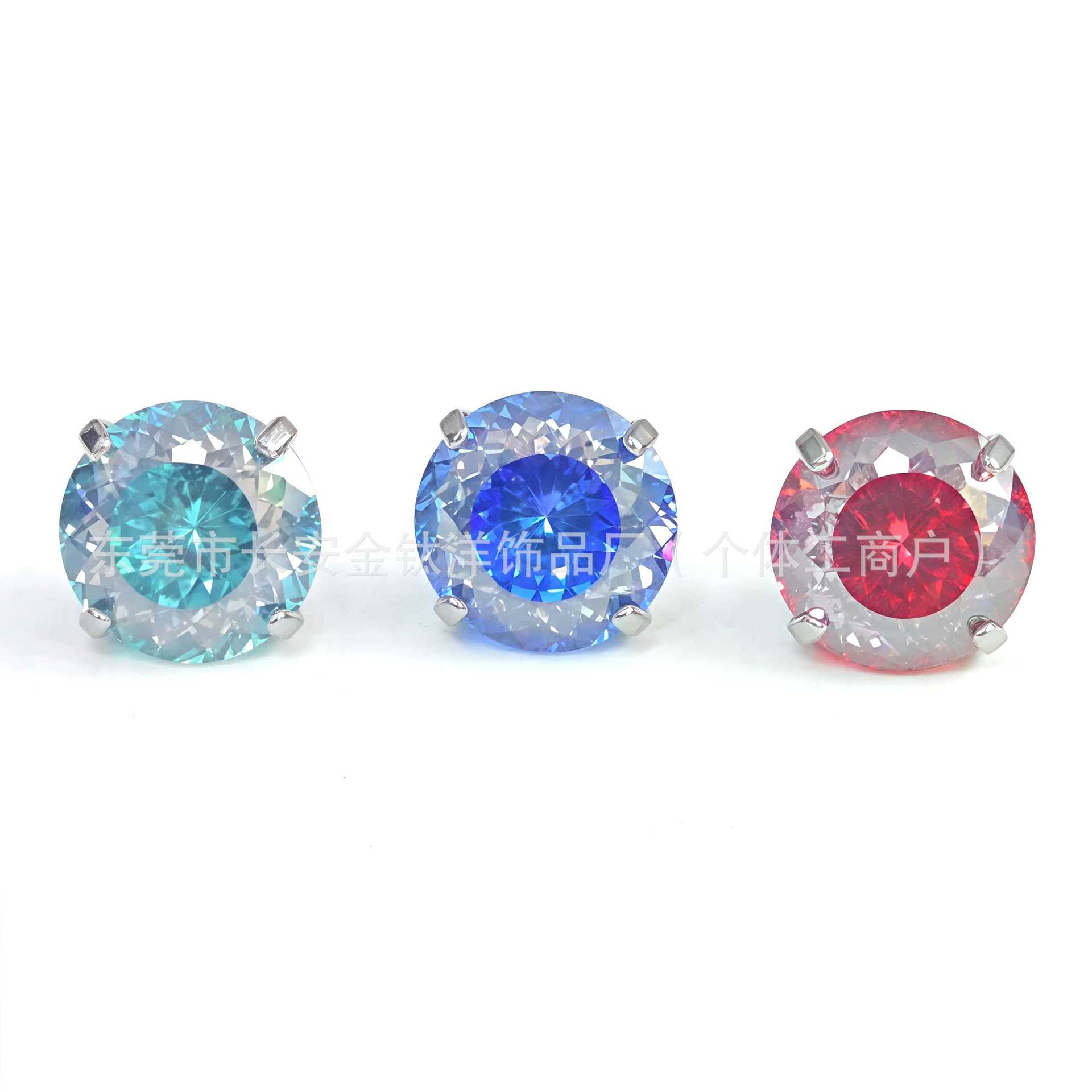 F136 Titanium Round Base Inlaid with Sugar Heart Rose Lip Stud Nose Stud Ear Stud G23 Titanium Alloy Piercing Jewelry Ear Bone Stud detail image 8