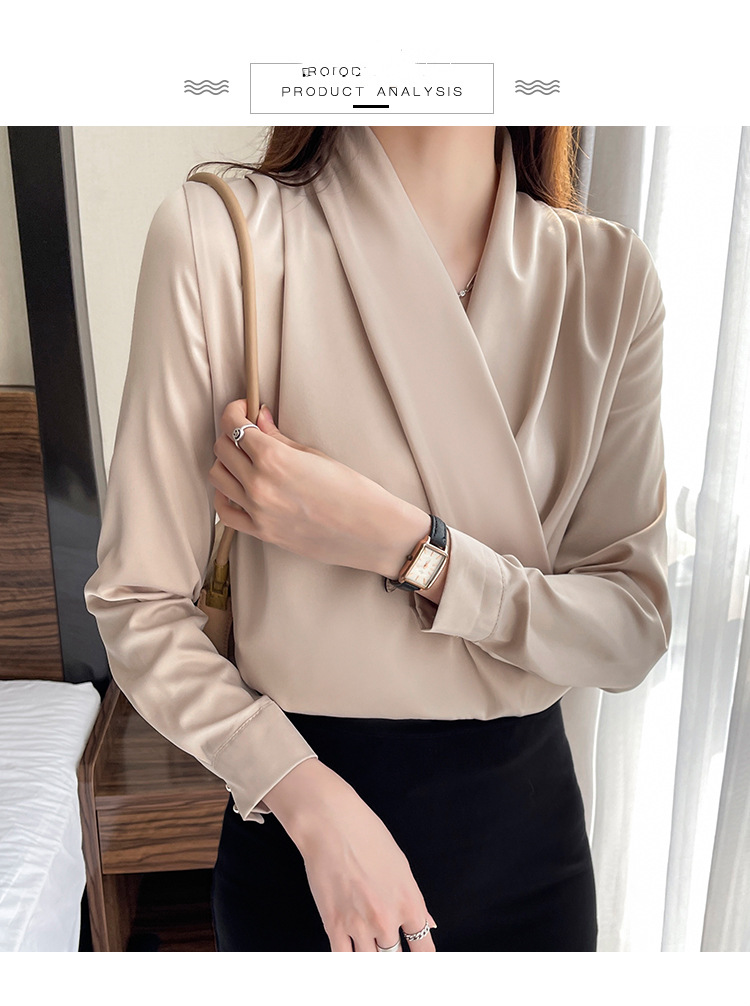 Women's Blouse Long Sleeve Blouses Casual Elegant Solid Color display picture 5