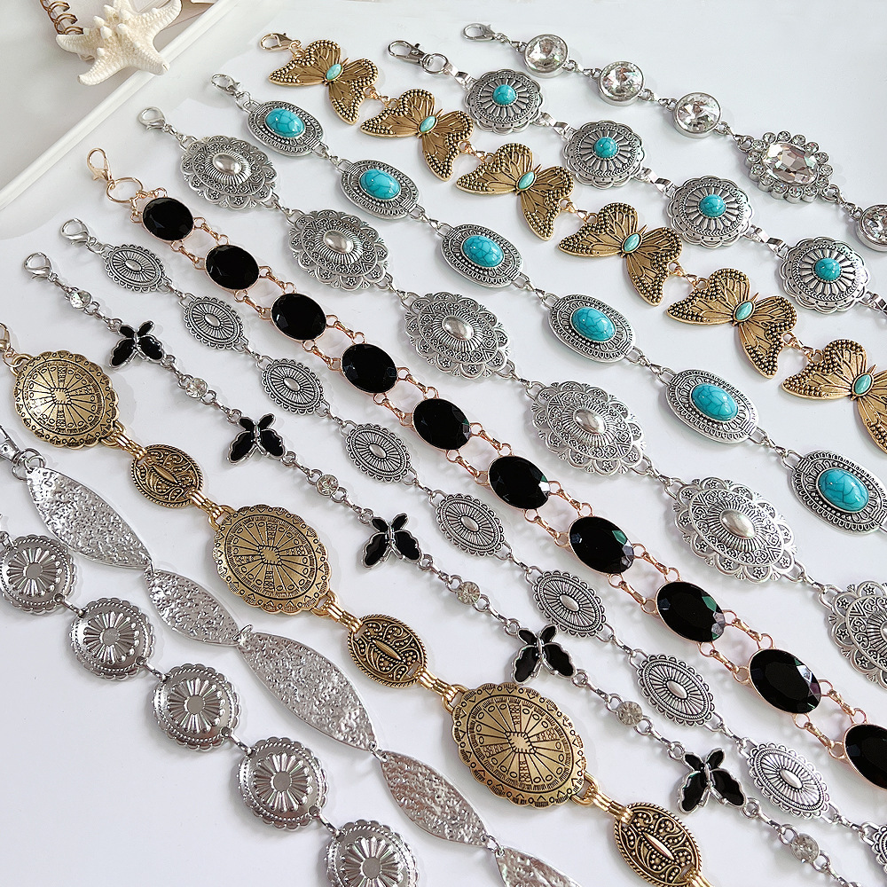 新款欧美复古金属腰链女式腰间链条时尚配饰蝴蝶链子百搭腰带饰品