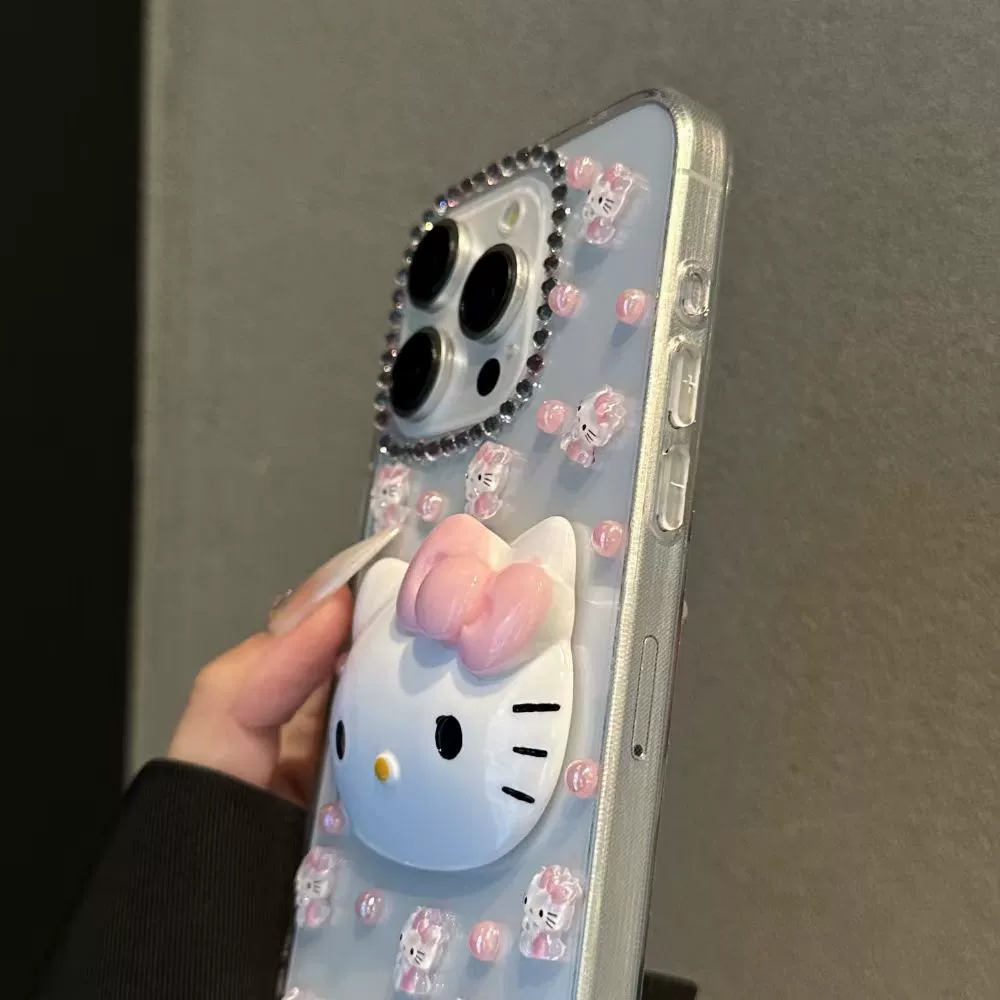 Hello Kitty, яблоко, iPhone17, совместимый чехол-каркас для cartoon, чехол для iPhone16, защитный чехол, DIY, 17promax, 15/14/13